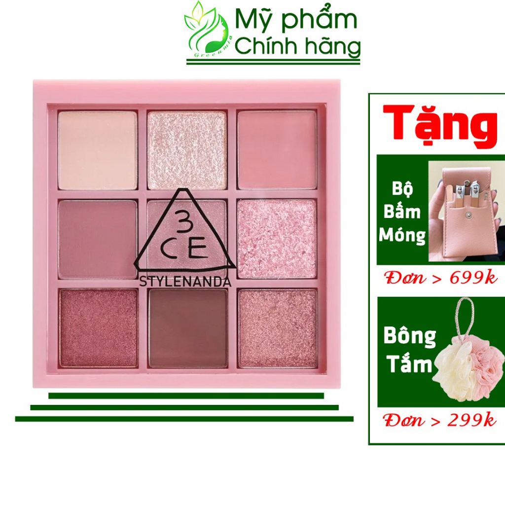 3CE MULTI EYE COLOR PALETTE AUTO FOCUS Tone Hồng Tím Hoa Cà Dịu Nhẹ Trầm Ấm