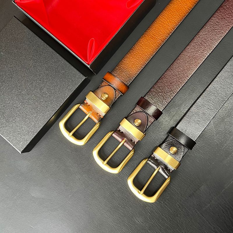 Thắt Lưng Da Bò Đẹp TM33,Dây Nịt Nam bản 3.4cm da Bò Thật Nguyên Tấm siêu bền khóa kim Đồng Đúc bảo hành 24 tháng