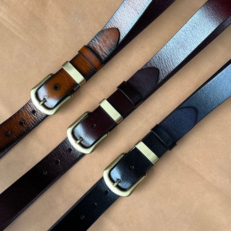 Thắt Lưng Da Bò Đẹp TM33,Dây Nịt Nam bản 3.4cm da Bò Thật Nguyên Tấm siêu bền khóa kim Đồng Đúc bảo hành 24 tháng