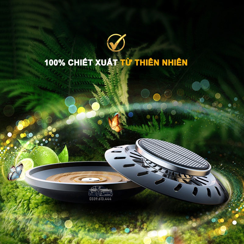 Máy Khuếch Tán Tinh Dầu Cho Xe Hơi  - Nước Hoa Xe Hơi Cao Cấp Năng Lượng Mặt Trời