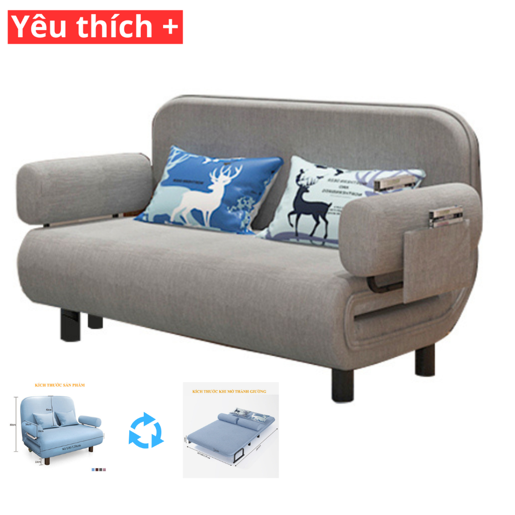 Ghế Giường Sofa Thông Minh-Ghế Sofa Chuyển Đổi Thành Giường Đa Năng Tiện Lợi Nhiều Kích Thước