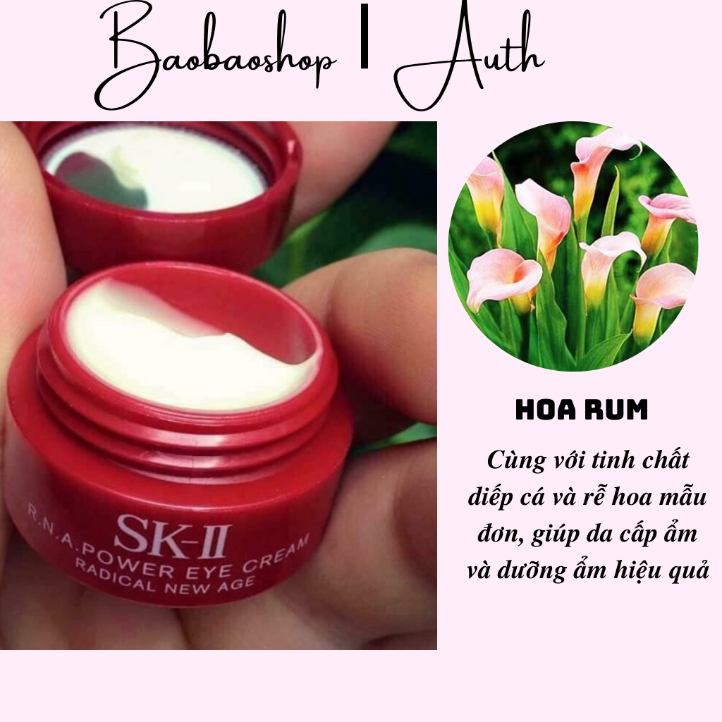 Kem Mắt SKII mini 2.5gr và 15gr Mẫu Mới 2021 SK2 Skin Power Eye Cream