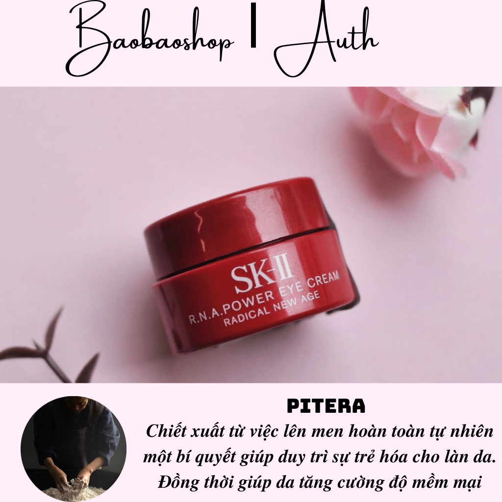 Kem Mắt SKII mini 2.5gr và 15gr Mẫu Mới 2021 SK2 Skin Power Eye Cream