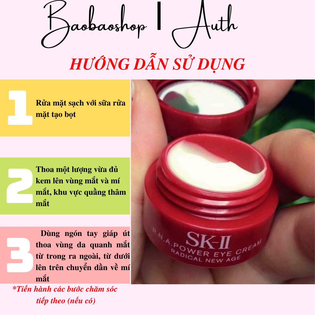 Kem Mắt SKII mini 2.5gr và 15gr Mẫu Mới 2021 SK2 Skin Power Eye Cream