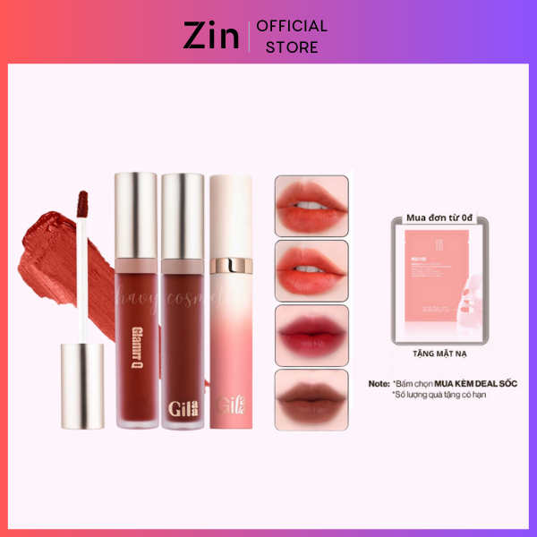 Son Kem Lì Gilaa Glamrr Q Long Wear Lip Cream Fullsize (5g)
