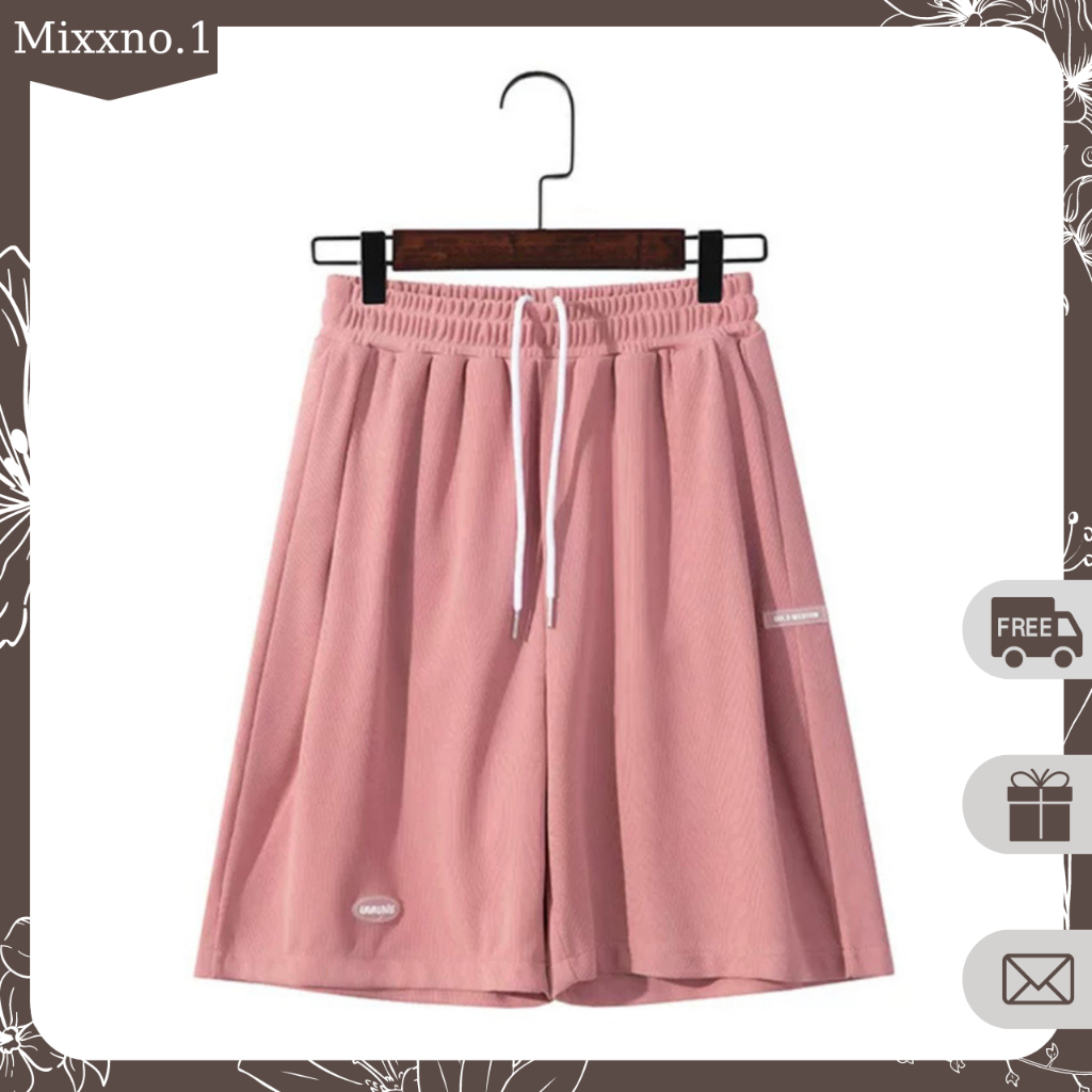 Quần Short Nam Nữ Mùa Hè Lưng Cao Ống Rộng Cạp Thun Thoáng Mát Phong Cách Thể Thao Thời Trang Mixxno1 SHORT NU 019V1