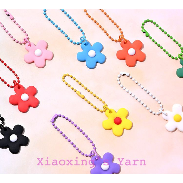 Móc khoá hoa chuông nhỏ xinh trang trí nhiều màu sắc làm thủ công | Xiaoxing's Yarn