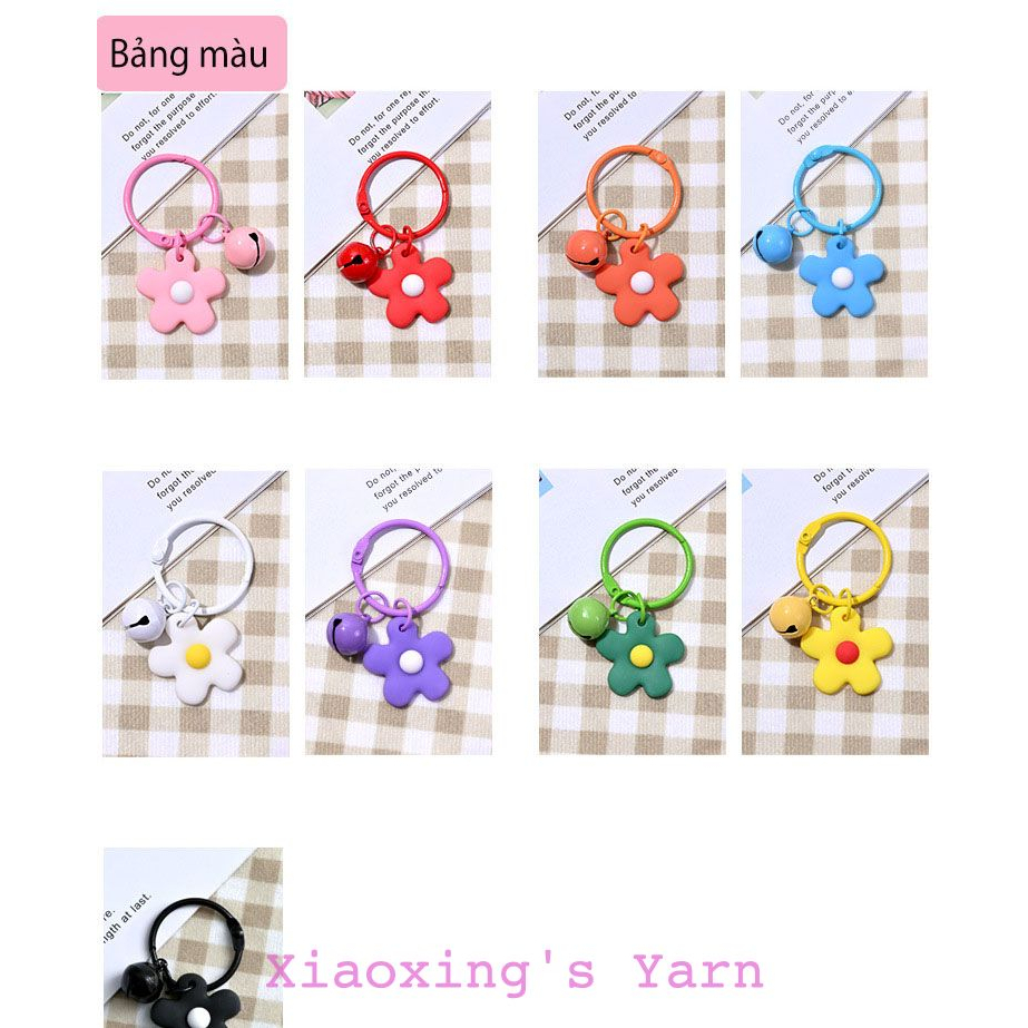 Móc khoá hoa chuông nhỏ xinh trang trí nhiều màu sắc làm thủ công | Xiaoxing's Yarn