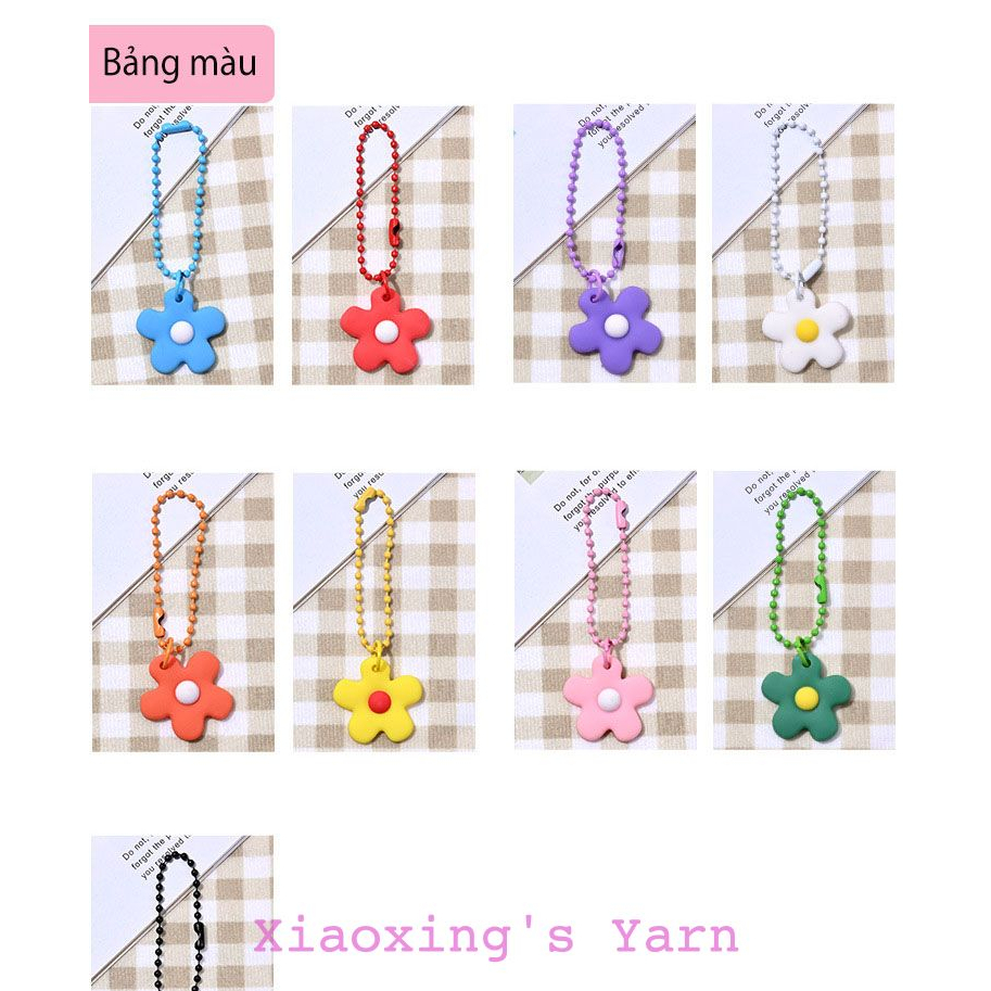 Móc khoá hoa chuông nhỏ xinh trang trí nhiều màu sắc làm thủ công | Xiaoxing's Yarn