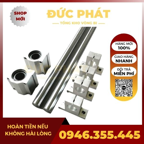 Bộ Thanh Trục Trượt Tròn Phi 16mm