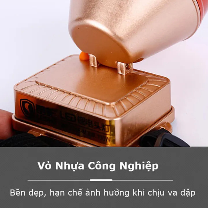 Đèn Pin Đội Đầu 1 Bóng Corisu Led 100w Pin 3600mah Sử Dụng 5-8h, IPX6