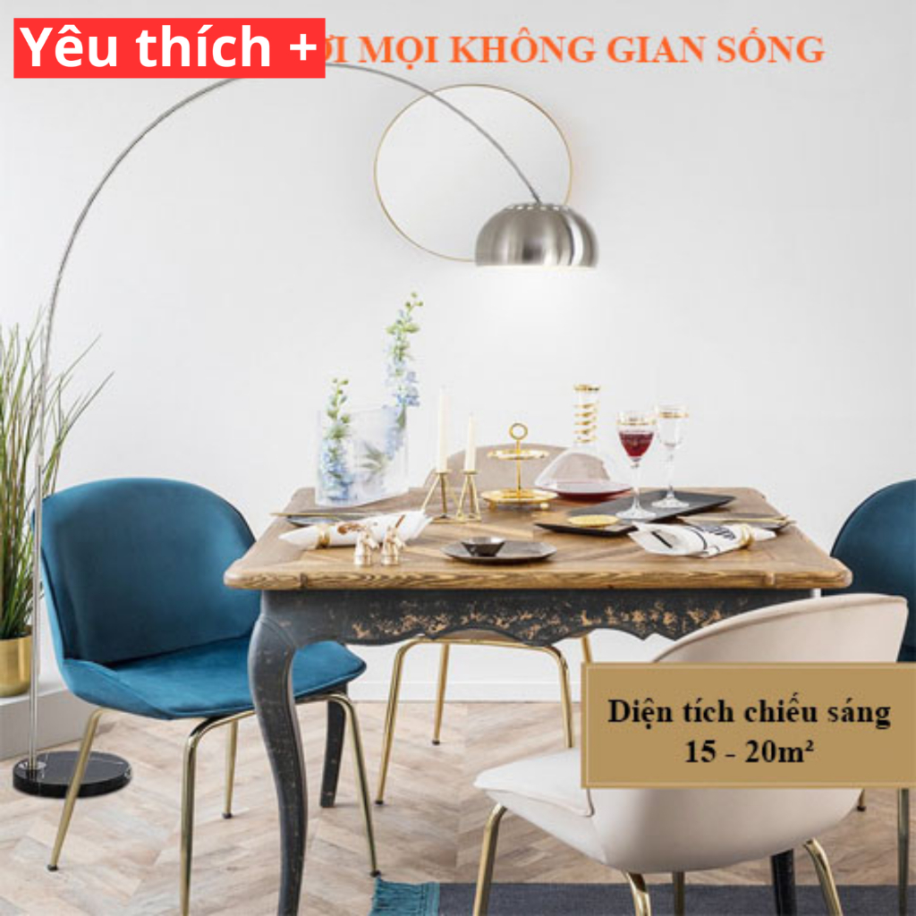 Đèn Cây Phòng Khách, Đèn Chụp Trang Trí Đa Năng Chân Đá Cao Cấp