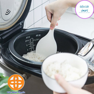 Muôi xới cơm sần chống dính nhựa cao cấp chịu nhiệt tốt, muôi cơm canh nhựa việt nhật 2854