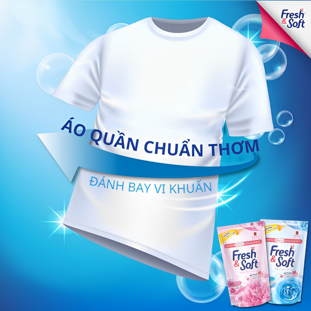 Nước Xả Vải Thái Lan Quần Áo Fresh & Soft Hương Thơm Lâu  500ml