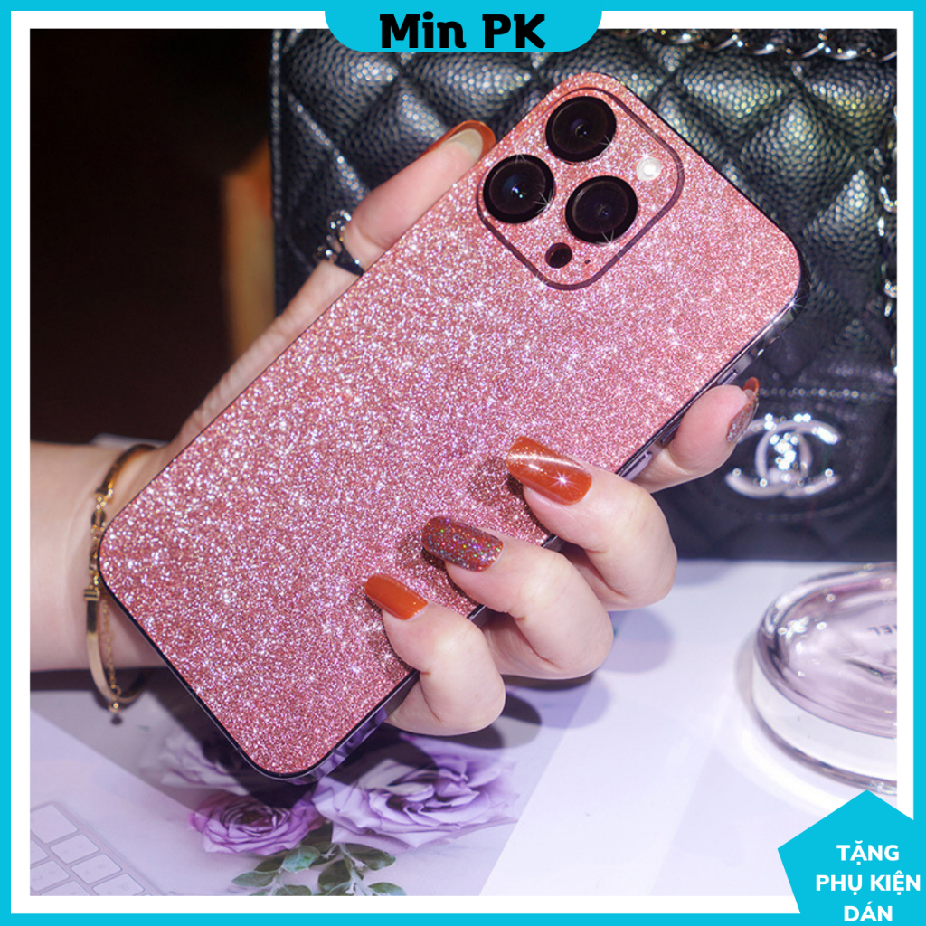 Miếng dán lưng kim tuyến iphone
