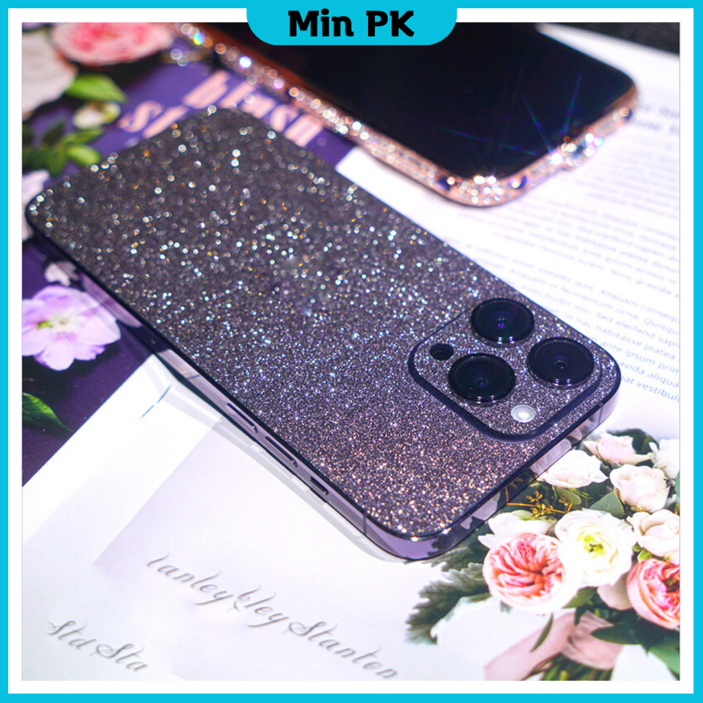 Miếng dán lưng kim tuyến iphone