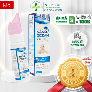 Xịt mũi nước muối biển sâu làm sạch thông mũi trẻ em nano ocean kids chai 70ml | chính hãng