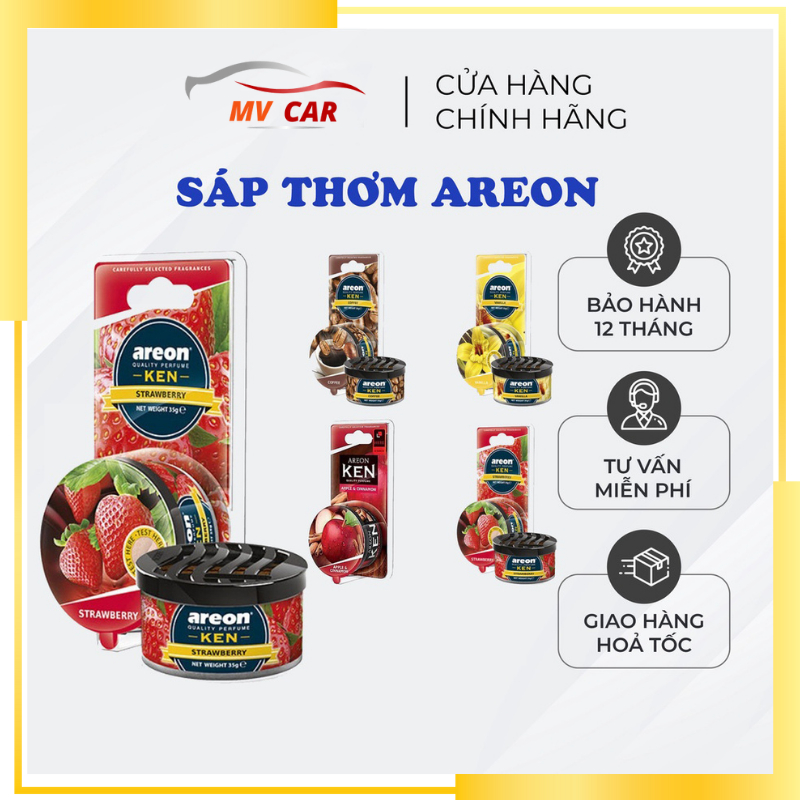 Sáp thơm AREON, Nước hoa ô tô AREON khử mùi xe hơi cao cấp chính hãng nhập khẩu Bulgaria (nhiều mùi)
