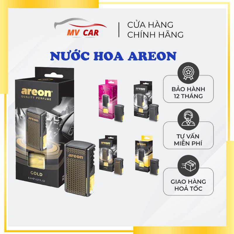 Nước hoa AREON, Nước hoa Ô Tô kẹp cửa gió khử mùi xe hơi chính hãng nhập khẩu Bulgaria