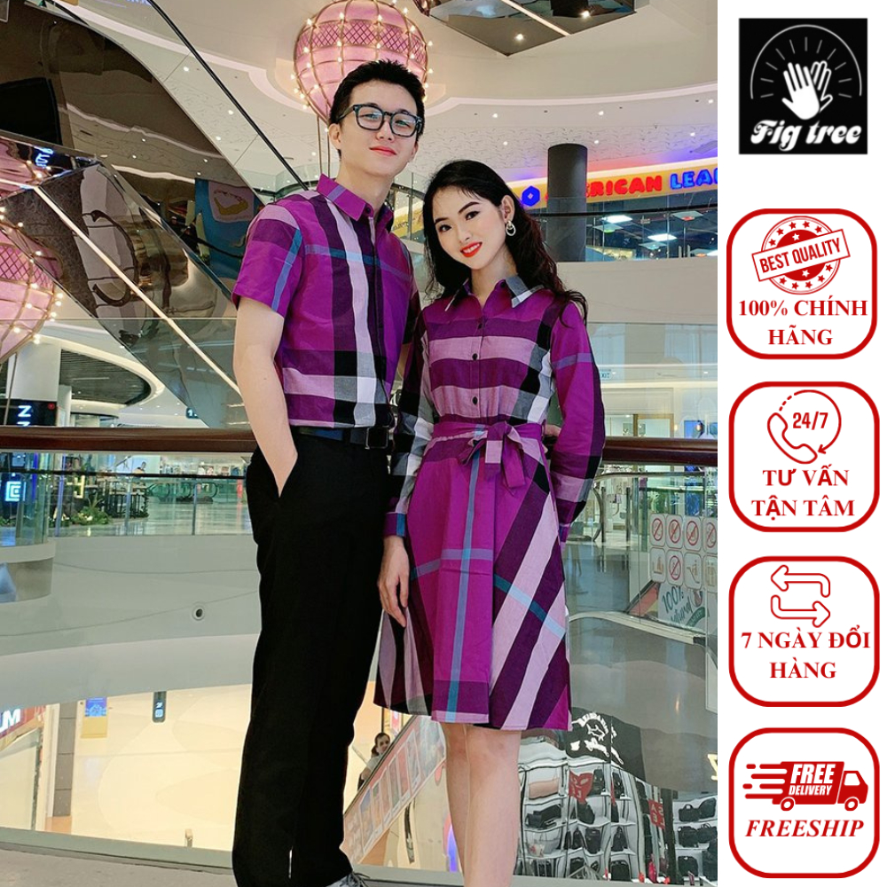 Set Sơ Mi Váy Fig Tree BBR Tím Thời Trang Cá Tính