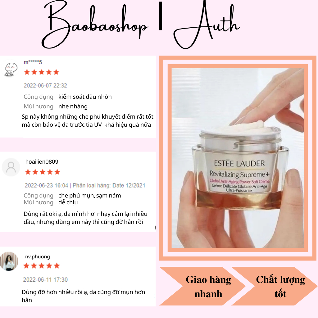Kem Dưỡng Ngăn Ngừa Lão Hoá Và Săn Chắc Da Estée Lauder Revitalizing Supreme Global Anti-Aging Power Soft Creme Mini 15m