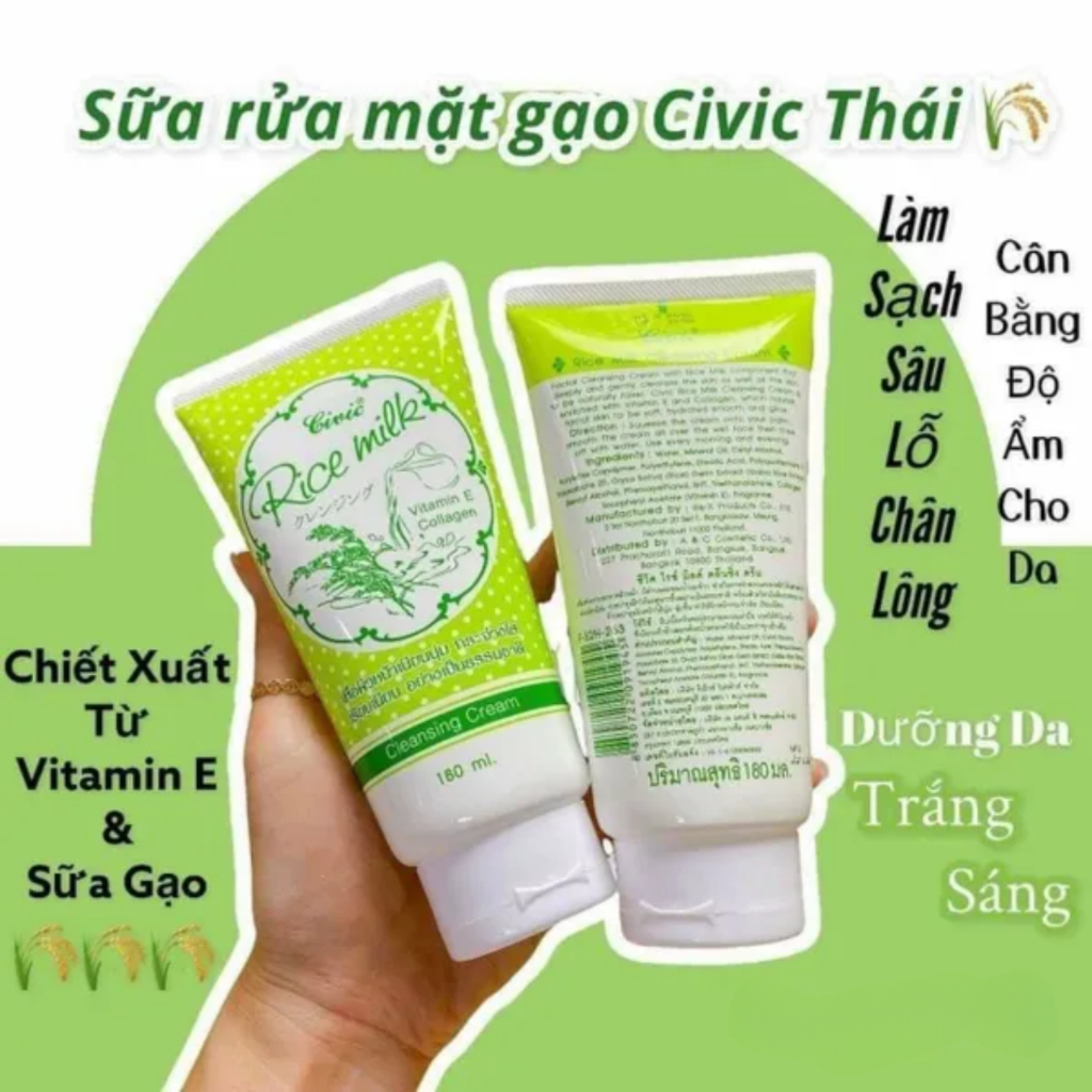 Sữa Rửa Mặt Gạo Civic Rice Milk Thái Lan 180ml