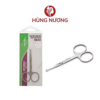 Kéo cắt tỉa lông mũi đầu tròn thép không gỉ kềm nghĩa km.604 an toàn