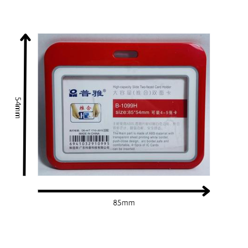 Thẻ đeo bảng tên nhân viên nhựa cao cấp 2 mặt ngang B1099H