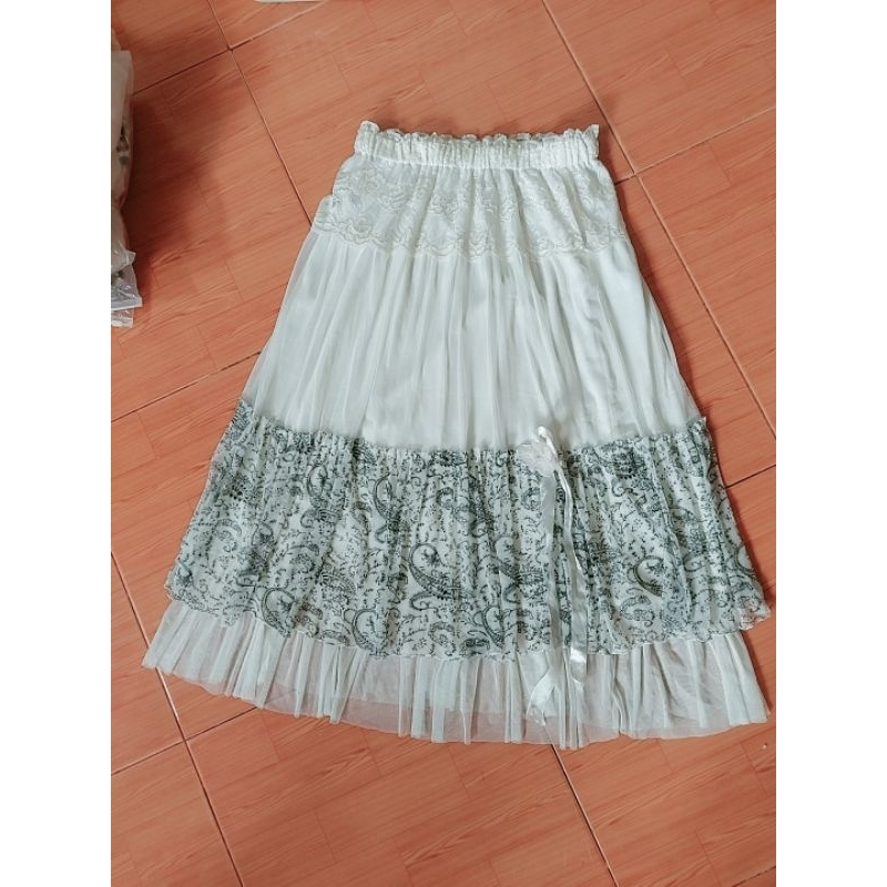 chân váy dáng dài hàng si
