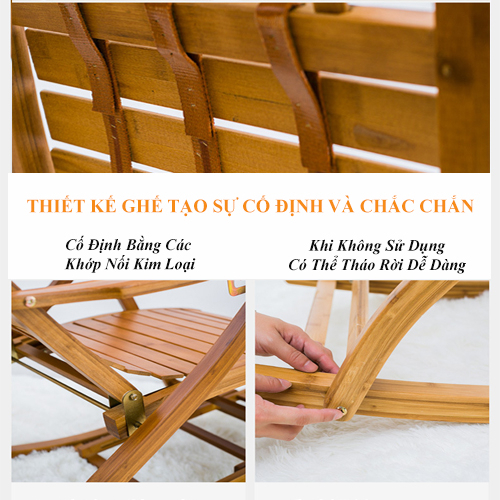Ghế Tre Thư Giãn-Ghế Tre Gấp Gọn Nguyên Liệu 100% Từ Thiên Nhiên An Toàn Thân Thiện