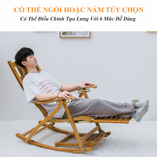 Ghế Tre Thư Giãn-Ghế Tre Gấp Gọn Nguyên Liệu 100% Từ Thiên Nhiên An Toàn Thân Thiện