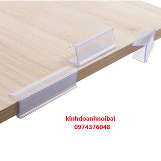Combo 10 Nẹp nhựa, nẹp kệ gỗ, thanh cài giá siêu thị 10cm