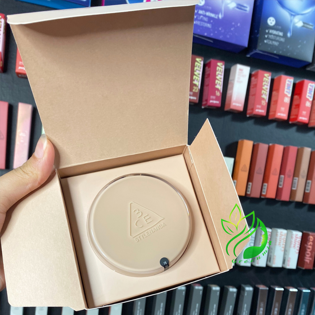 Phấn Nước 3CE Glow Cushion SPF50+ PA+++ 15g  Màu 002 Tone Tự Nhiên