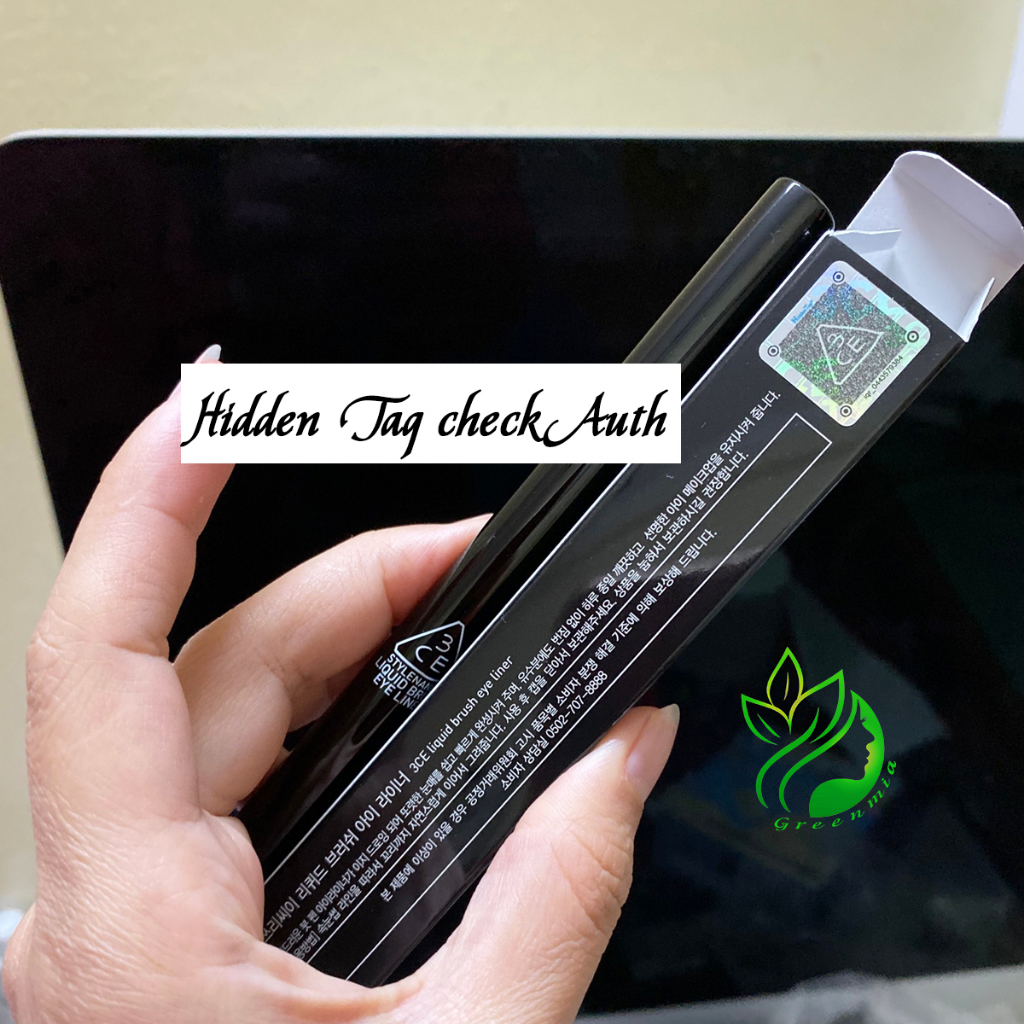 Kẻ Mắt Nước 3CE LIQUID BRUSH EYE LINER 1g #BLACK Siêu Mảnh Chống Nước Bền Màu Cả Ngày