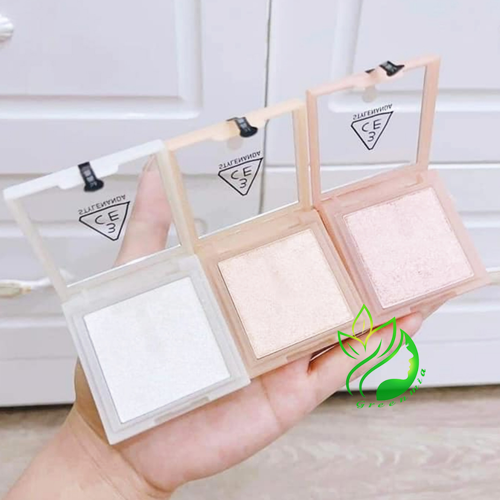 Phấn Bắt Sáng 3CE Highlight 3 MÀU FACE HIGHLIGHTER Hộp Vuông 4,8g
