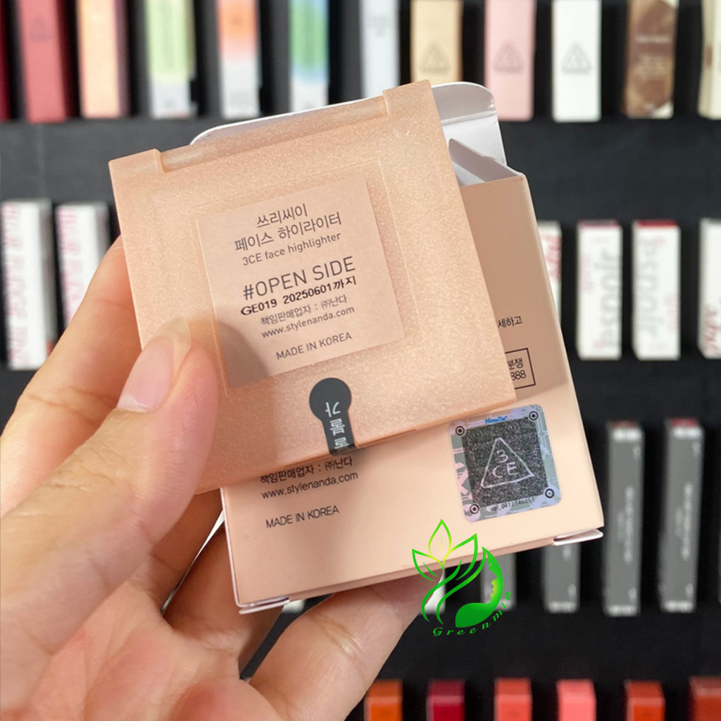 Phấn Bắt Sáng 3CE Highlight 3 MÀU FACE HIGHLIGHTER Hộp Vuông 4,8g