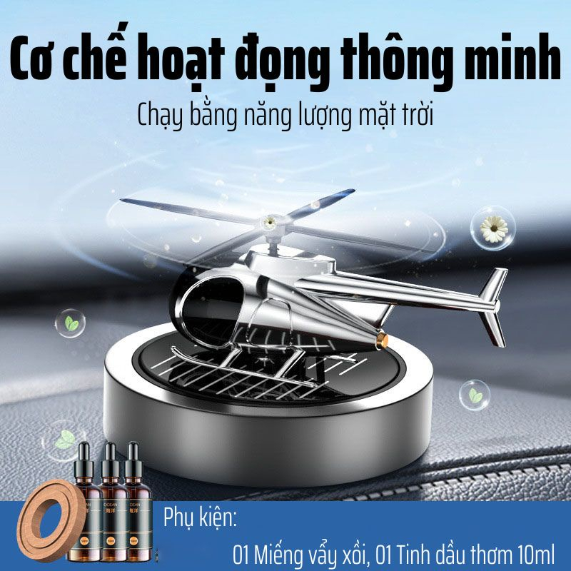 Nước Hoa Ô Tô Năng Lượng Mặt Trời MH Máy Bay Trực Thăng, Khuếch Tán Hương Thơm, Khử Mùi Ô Tô