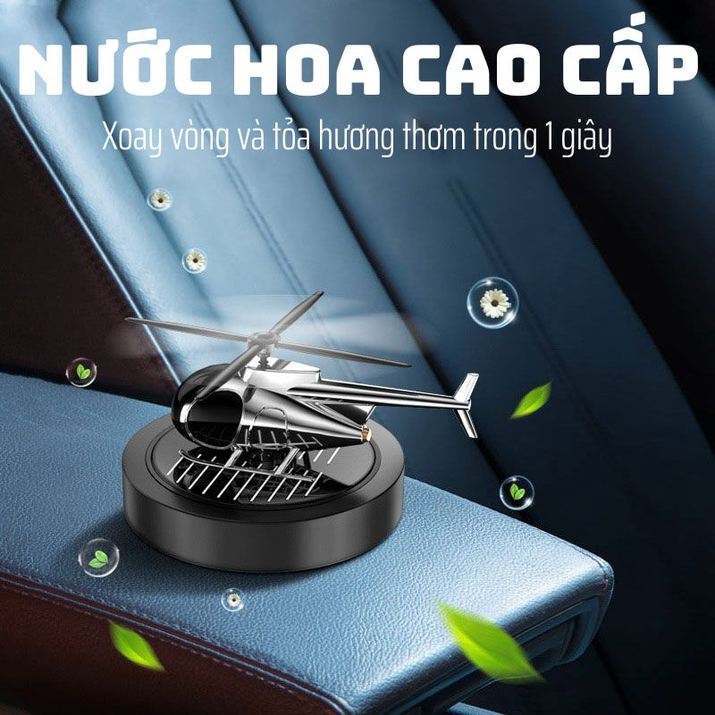 Nước Hoa Ô Tô Năng Lượng Mặt Trời MH Máy Bay Trực Thăng, Khuếch Tán Hương Thơm, Khử Mùi Ô Tô
