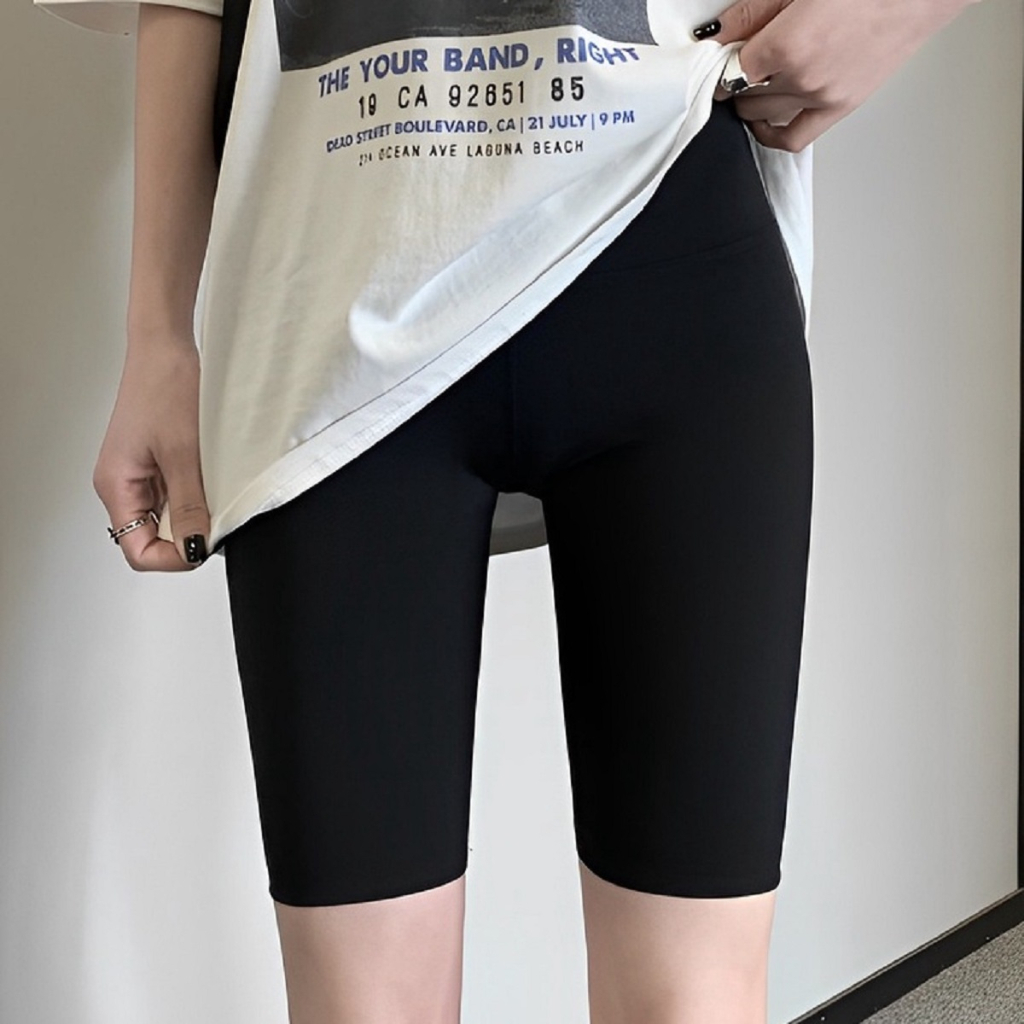 Quần Legging Đùi Nữ Madela Co Giãn Nâng Mông, Legging Lửng Nữ Vải Thun Nhẹ Co Giãn 4 Chiều