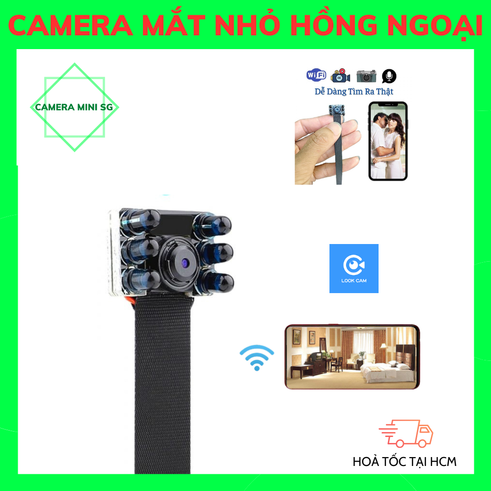 Camera mini Wifi, Có Hồng Ngoại Xem Từ Xa, Xem Trực Tiếp, Tự Động Quay Lưu, Không Báo Đèn, Bảo Hành 3 Tháng
