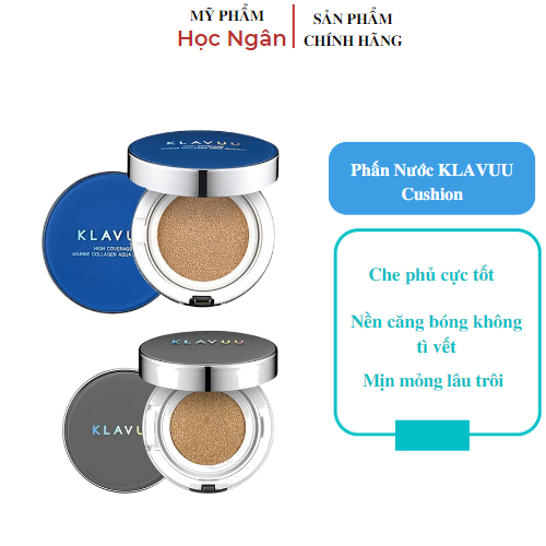 Phấn Nước KLAVUU Cushion màu xanh chính hãng Hàn Quốc SPF 50 PA+++ ưu ái cho làn da khô Myphamhocngan1