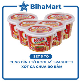 - afotech - mì tô trộn cung đình kool spaghetti hương vị xốt cà chua bò bằm - tô cung đình kool
