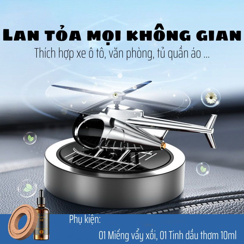Nước Hoa Ô Tô Năng Lượng Mặt Trời MH Máy Bay Trực Thăng, Khuếch Tán Hương Thơm, Khử Mùi Ô Tô
