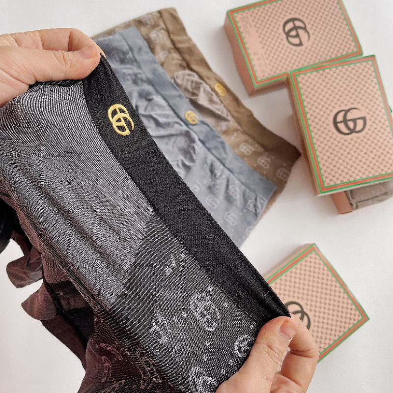 HỘP 3 SỊP COTTON  ĐÙI NAM CHỮ GG CAO CẤP