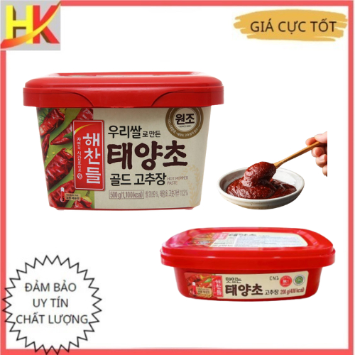 Tương Ớt Hàn Quốc, Tương ớt GOCHUJANG Hộp 200G, 500G Dùng Chấm, Trộn Ăn Liền, Thơm Ngon Chuẩn Vị Hàn Chính Hãng CJ FOODS