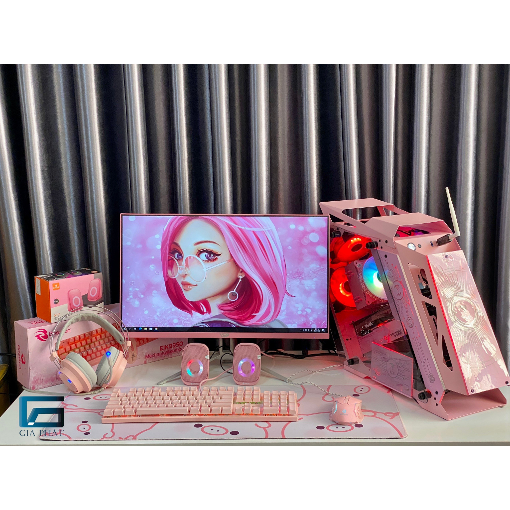 Full bộ pc gaming Hồng Xanh chiến all game online Lol, Fifa đột kích Valorant, Au, hát live, Bigo, đồ hoạ.. Ảnh thật