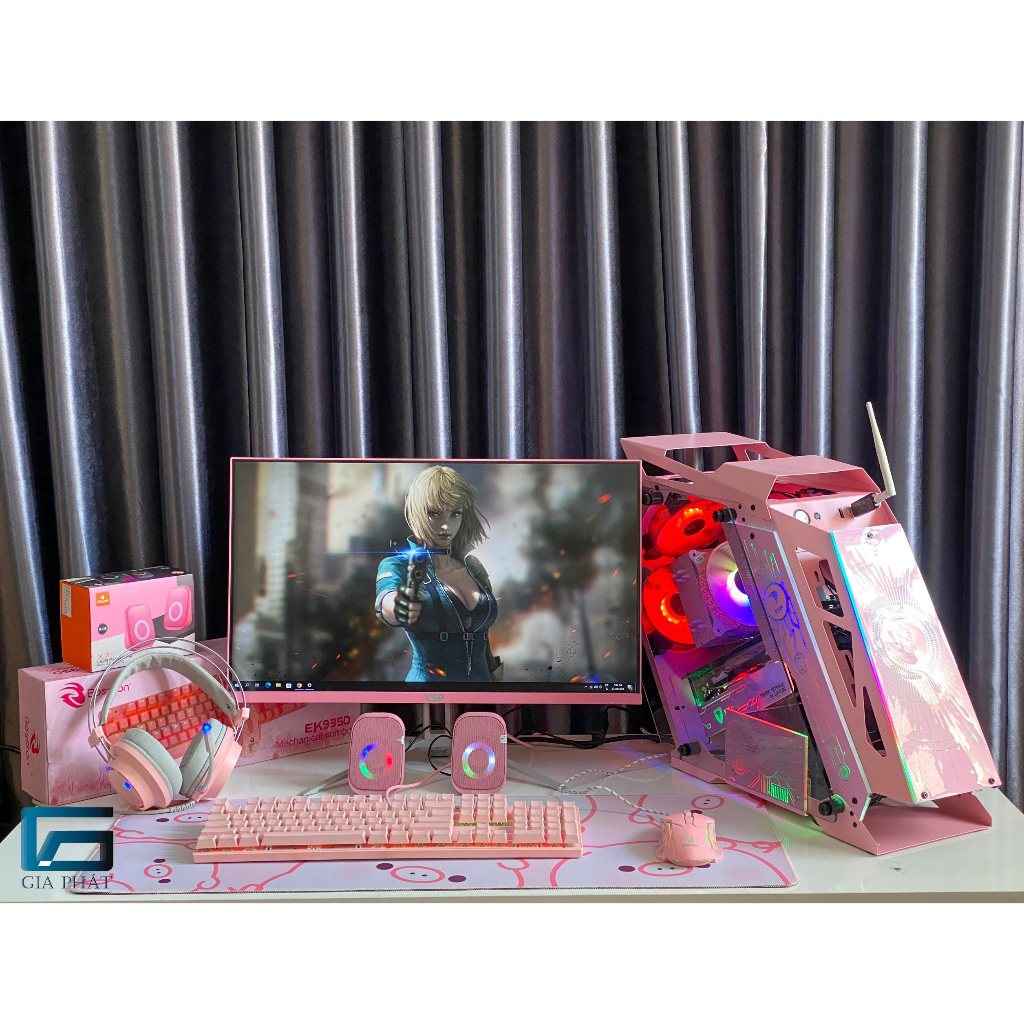 Full bộ pc gaming Hồng Xanh chiến all game online Lol, Fifa đột kích Valorant, Au, hát live, Bigo, đồ hoạ.. Ảnh thật