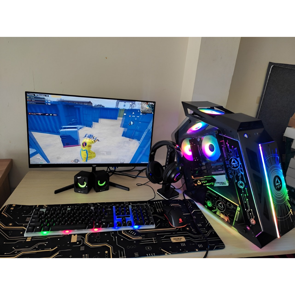 Full bộ pc gaming Hồng Xanh chiến all game online Lol, Fifa đột kích Valorant, Au, hát live, Bigo, đồ hoạ.. Ảnh thật