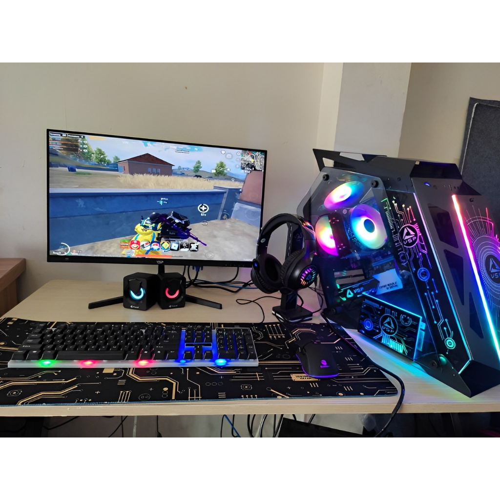 Full bộ pc gaming Hồng Xanh chiến all game online Lol, Fifa đột kích Valorant, Au, hát live, Bigo, đồ hoạ.. Ảnh thật