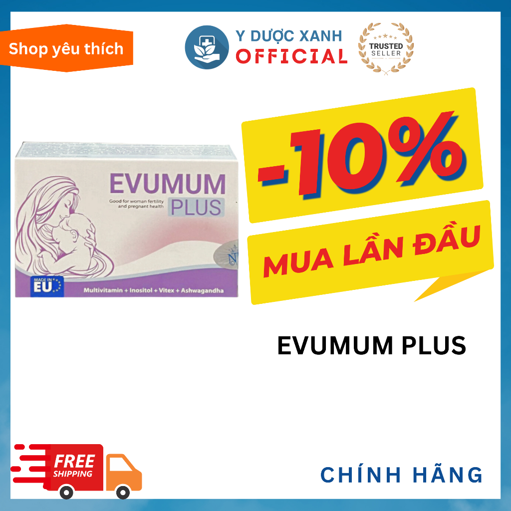 EVUMUM PLUS 30 viên, Vitamin tỗng hợp - Y Dược Xanh